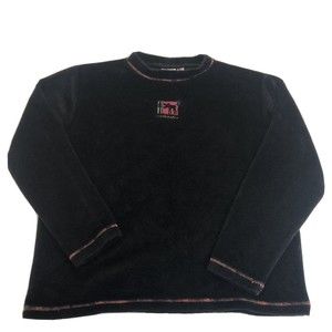 Vintage Washington Fleece Pullover Sweatshirt, Womens Large, Black, Soft